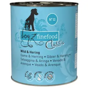 Karma dla psa DOGZ FINEFOOD Classic N.12 Dziczyzna i śledź 800g