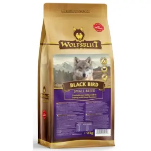 Karma dla psa WOLFSBLUT Black Bird adult small indyk bataty 2kg