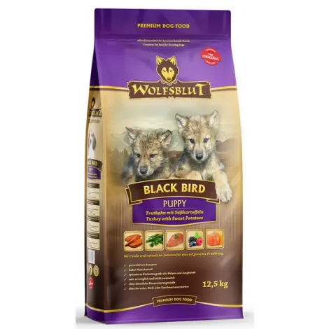 Karma dla psa WOLFSBLUT Black Bird puppy indyk bataty 12.5kg