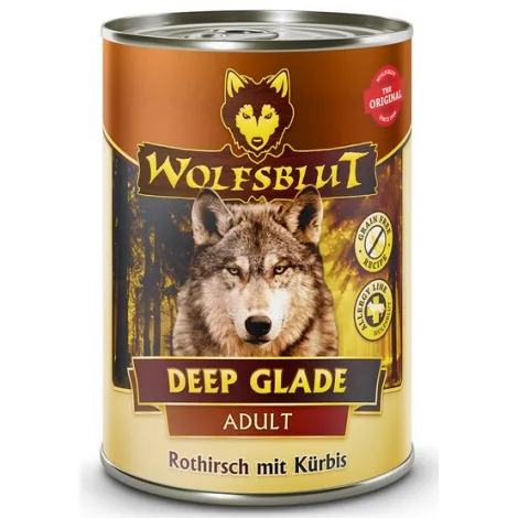 Karma dla psa WOLFSBLUT Deep Glade jeleń bawół 395g