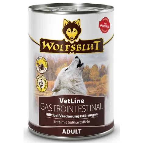 Karma dla psa WOLFSBLUT VetLine Gastrointestinal kaczka bataty 395g