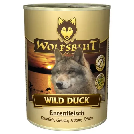 Karma dla psa WOLFSBLUT Wild Duck kaczka ziemniaki 395g