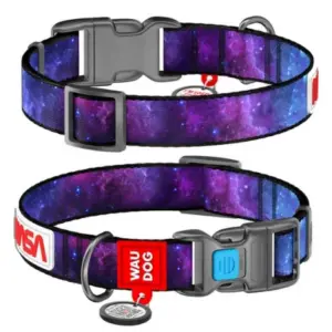 Obroża dla psa COLLAR z QR-paszportem wzór NASA21 20mm 28-40cm