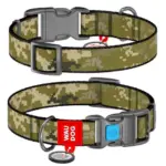 Obroża dla psa COLLAR z QR-paszportem wzór military L