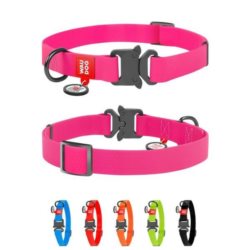 Obroża wodoodporna dla psa COLLAR z QR-paszportem L różowa