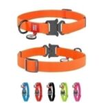 Obroża wodoodporna dla psa COLLAR z QR-paszportem M pomarańczowa
