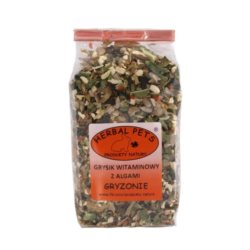 Przysmaki dla gryzoni i królików HERBAL grysik zioła warzywa płatki róż 100g