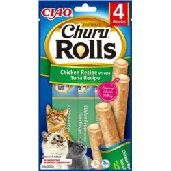 Przysmaki dla kota CHURU rolls kurczak tuńczyk 40g