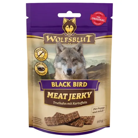 Przysmaki dla psa WOLFSBLUT Meat Jerky Black Bird 80g Przysmaki dla psa WOLFSBLUT Meat Jerky Black Bird 80g