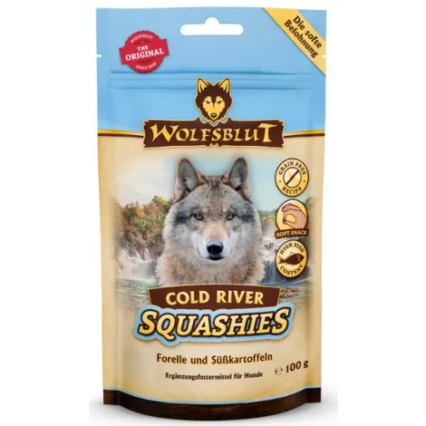Przysmaki dla psa WOLFSBLUT Squashies Cold River pstrag bataty 100g Przysmaki dla psa WOLFSBLUT Squashies Cold River pstrąg bataty 100g