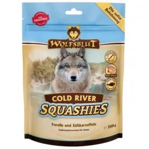Przysmaki dla psa WOLFSBLUT Squashies Cold River pstrąg bataty 300g