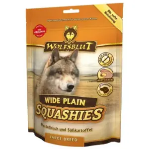 Przysmaki dla psa WOLFSBLUT Squashies Wide Plain large breed konina bataty 300g