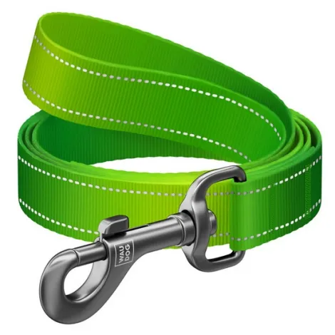 Smycz odblaskowa dla psa COLLAR M jasnozielona 20mm 200cm