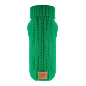 Ubranie dla psa CHABA sweterek z golfem L 34cm zielony