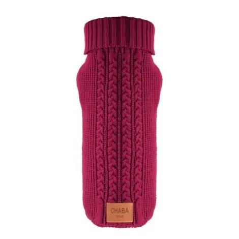 Ubranie dla psa CHABA sweterek z golfem XXL 40cm bordowy