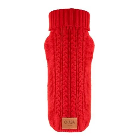 Ubranie dla psa CHABA sweterek z golfem XXL 40cm czerwony Ubranie dla psa CHABA sweterek z golfem XXL 40cm czerwony