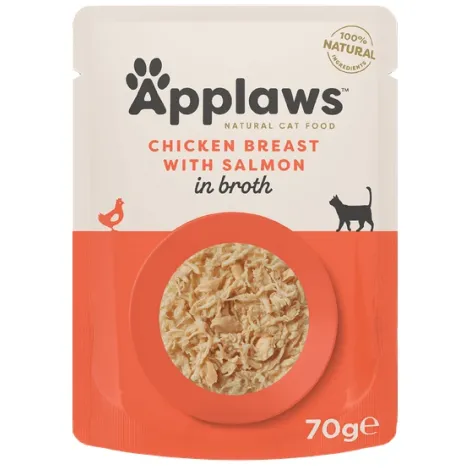 Karma dla kota APPLAWS kurczak łosoś w rosole 70g