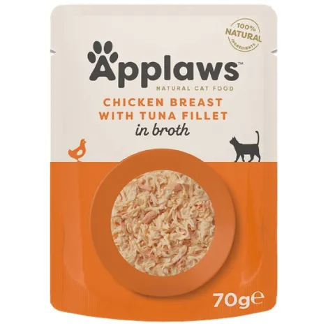 Karma dla kota APPLAWS kurczak tuńczyk w rosole 70g
