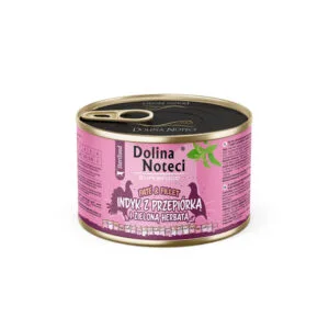 Karma dla kota DOLINA NOTECI przepiórka indyk zielona herbata 185g