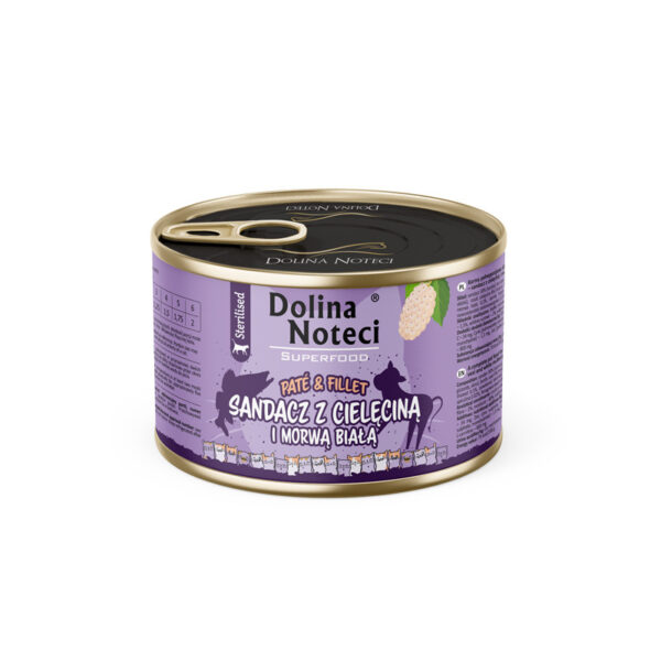 Karma dla kota DOLINA NOTECI sandacz cielę morwa 185g