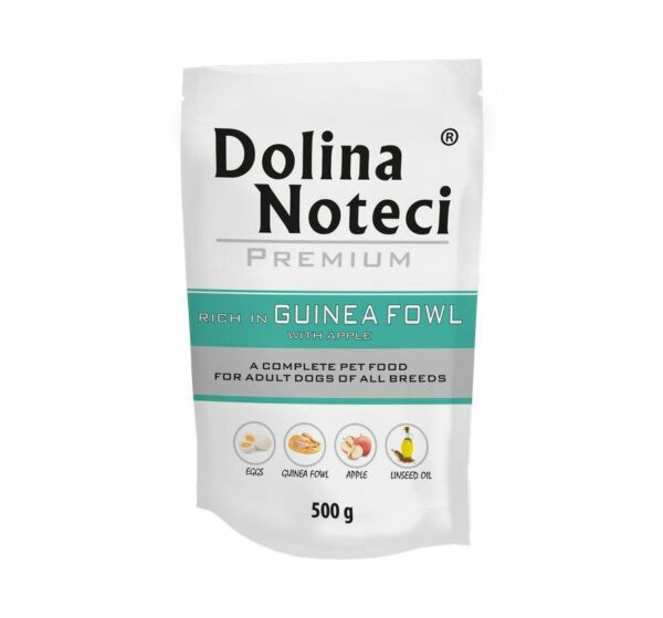 Karma dla psa DOLINA NOTECI perliczka jabłko sasz. 500g