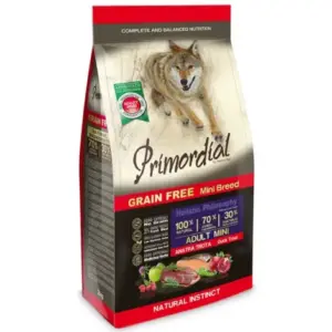 Karma dla psa PRIMORDIAL grain free mini kaczka pstrąg 6kg