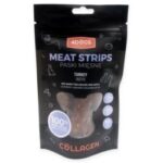 Przysmaki dla psa 4DOGS paski indyk/poroże 100g