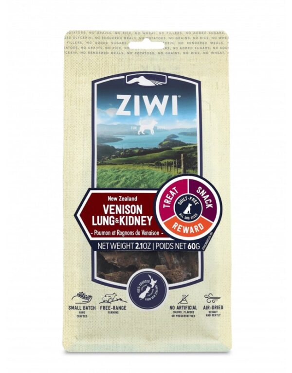 Przysmaki dla psa ZIWI PEAK płuca nerki dziczyzna 60g Przysmaki dla psa ZIWI PEAK płuca nerki dziczyzna 60g