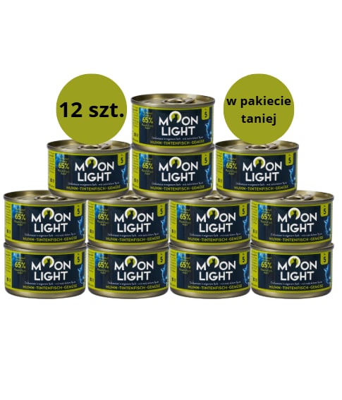 Karma dla kota MOONLIGHT DINNER kurczak kałamarnica marchew dynia 12x80g