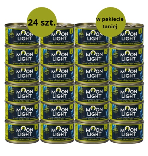 Karma dla kota MOONLIGHT DINNER kurczak kałamarnica marchew dynia 24x80g