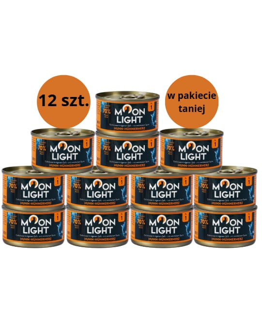 Karma dla kota MOONLIGHT DINNER kurczak serca kurczaka 12x80g