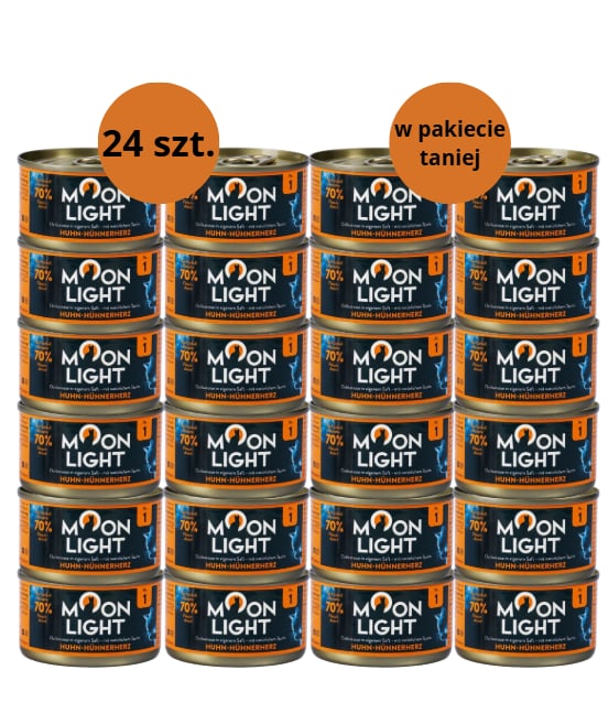 Karma dla kota MOONLIGHT DINNER kurczak serca kurczaka 24x80g Karma dla kota MOONLIGHT DINNER kurczak serca kurczaka 24x80g