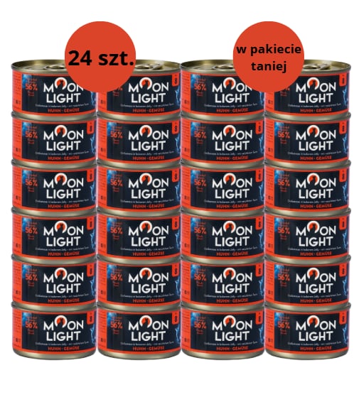 Karma dla kota MOONLIGHT DINNER kurczak warzywa w galarecie 24x80g