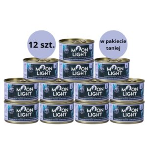 Karma dla kota MOONLIGHT DINNER tuńczyk kurczak krewetki kałamarnica 12x80g