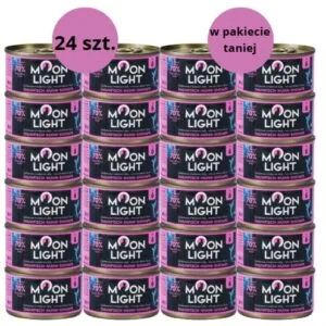 Karma dla kota MOONLIGHT DINNER tuńczyk kurczak krewetki w galarecie 24x80g