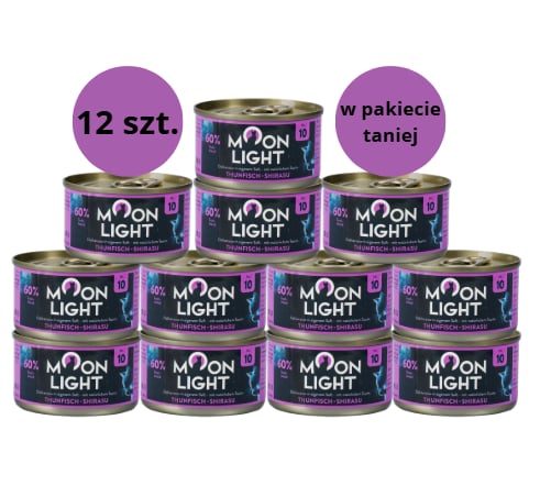Karma dla kota MOONLIGHT DINNER tuńczyk shirasu 12x80g Karma dla kota MOONLIGHT DINNER tuńczyk shirasu 12x80g