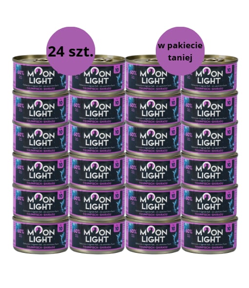 Karma dla kota MOONLIGHT DINNER tuńczyk shirasu 24x80g Karma dla kota MOONLIGHT DINNER tuńczyk shirasu 24x80g