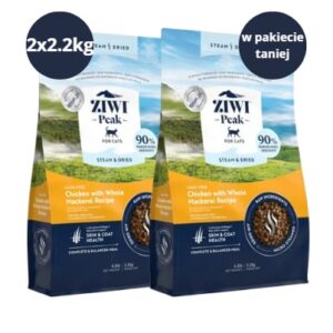 Karma dla kota ZIWI PEAK Steam&Dried Kurczak z Makrelą 2x2.2kg