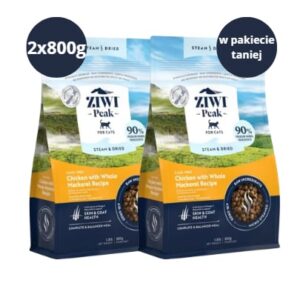 Karma dla kota ZIWI PEAK Steam&Dried Kurczak z Makrelą 2x800g