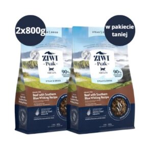 Karma dla kota ZIWI PEAK Steam&Dried Wołowina z Błękitkiem Południowym 2x800g