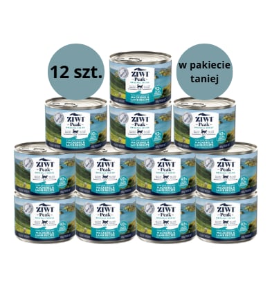 Karma dla kota ZIWI PEAK makrela jagnięcina 12x185g
