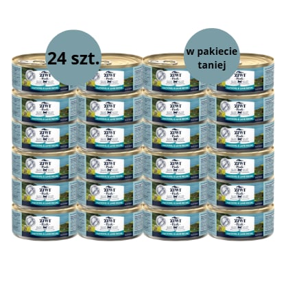 Karma dla kota ZIWI PEAK makrela jagnięcina 24x85g