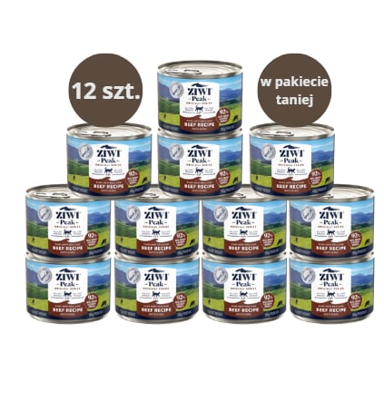 Karma dla kota ZIWI PEAK wołowina 12x185g