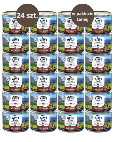 Karma dla kota ZIWI PEAK wołowina 24x185g