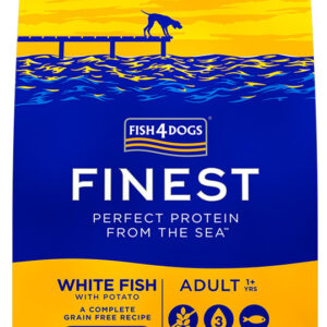 Karma dla psa FISH4DOGS finest adult mini biała ryba 12kg (6+6)