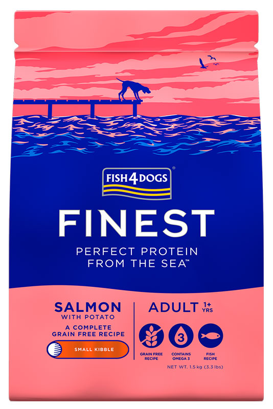 Karma dla psa FISH4DOGS finest adult mini łosoś 1.5kg