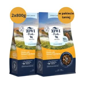 Karma dla psa ZIWI PEAK Steam&Dried Kurczak z Owocami 2x800g