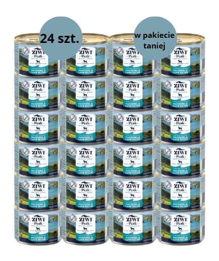 Karma dla psa ZIWI PEAK makrela jagnięcina 24 x 170g