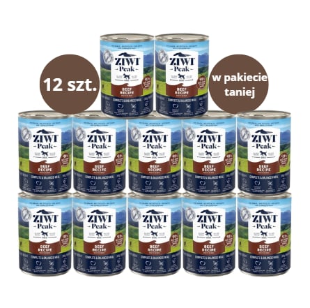 Karma dla psa ZIWI PEAK wołowina 12x390g Karma dla psa ZIWI PEAK wołowina 12x390g