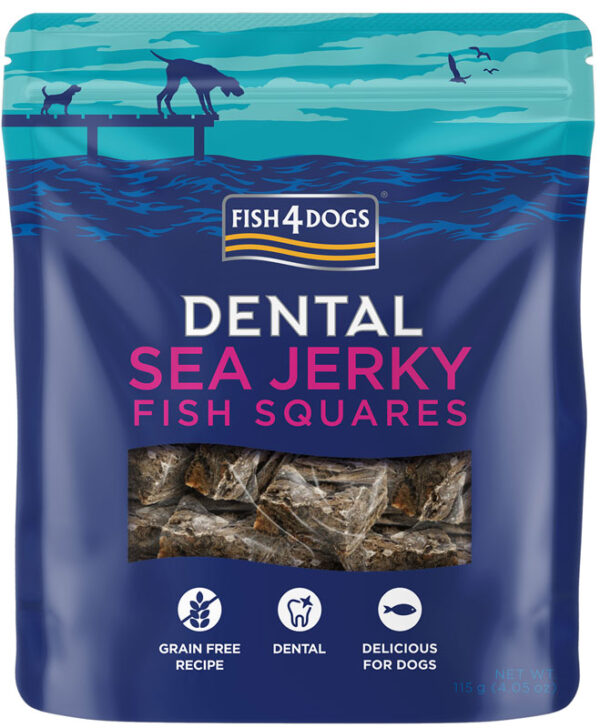 Przysmaki dla psa FISH4DOGS Sea Jerky Fish Squares 115g